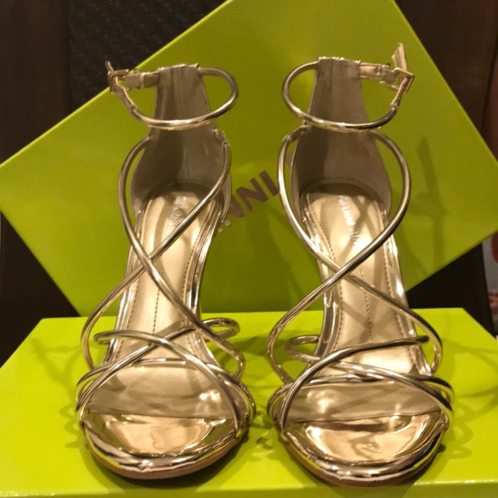 Talisia Tubular Mirrored Strappy Dress Sandals